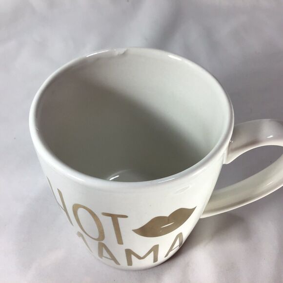 Hot Mama Lips American Atelier Coffee 12 Oz L Mug  Gold Lettering Kiss - Picture 9 of 9